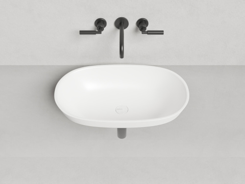 Раковина из искусственного камня S-Stone Salini MAREA 1802201MF 60х40 полувстраиваемая цвет мультиколор - фото 5